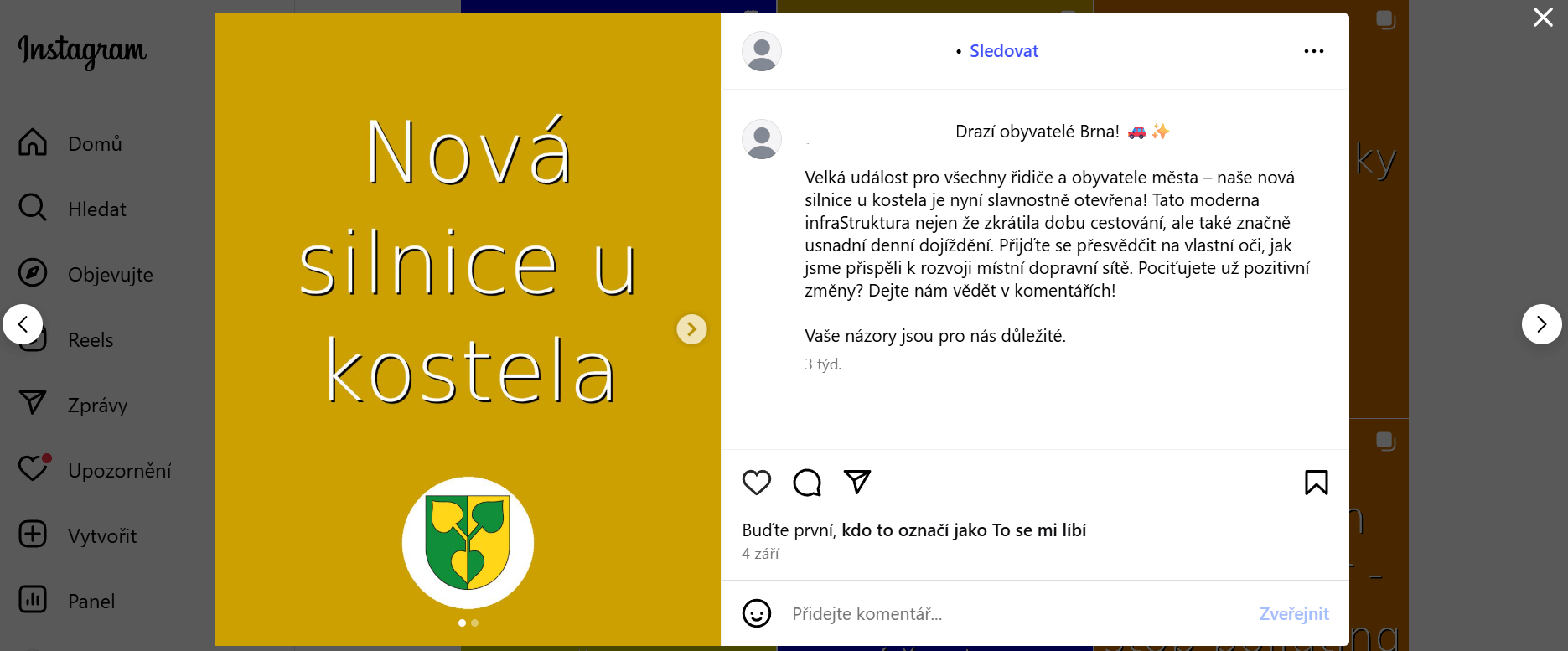 příspěvek na IG Sockařka Maruna