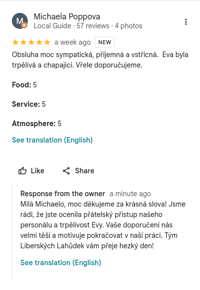 recenze Libeřské lahůdky