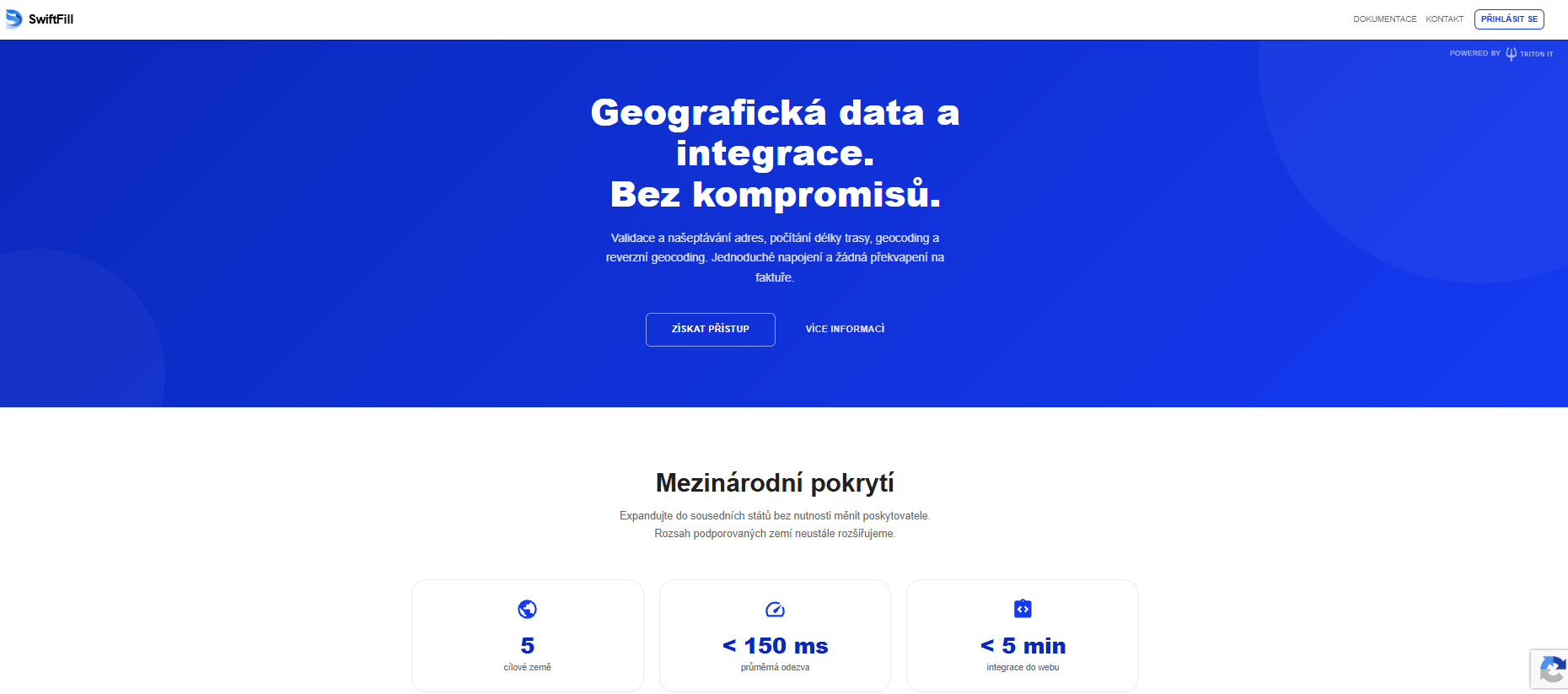 SwiftFill - API pro adresní body