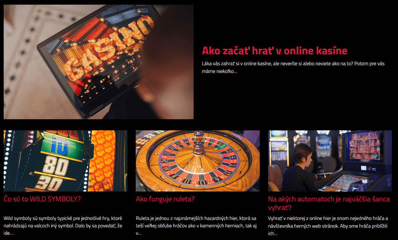 Articles on Casino vo vrecku
