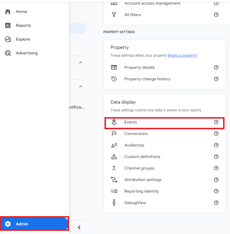 Where to find all measured events
