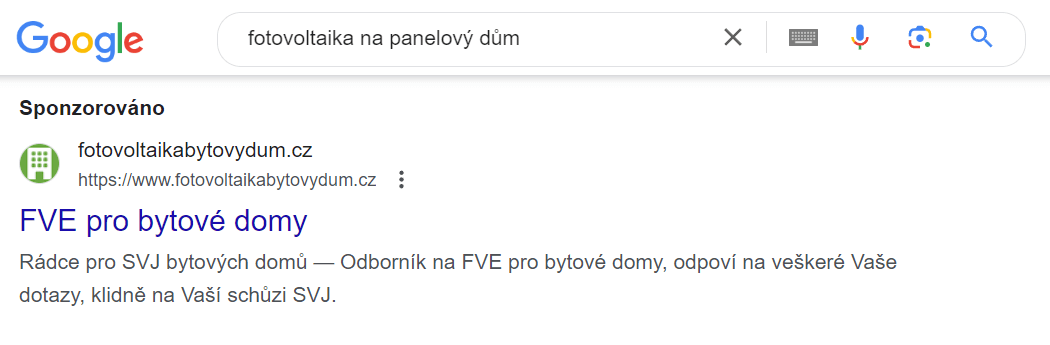 Vyhledávací PPC reklama